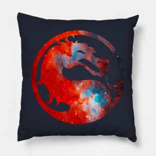 Mortal Kombat Galaxy Silhouette Logo Pillow