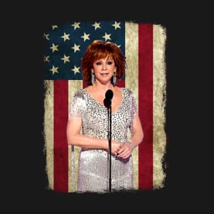 Vintage American Flag Reba McEntire Singer Legend T-Shirt