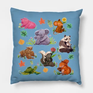 cute animal families Pillow