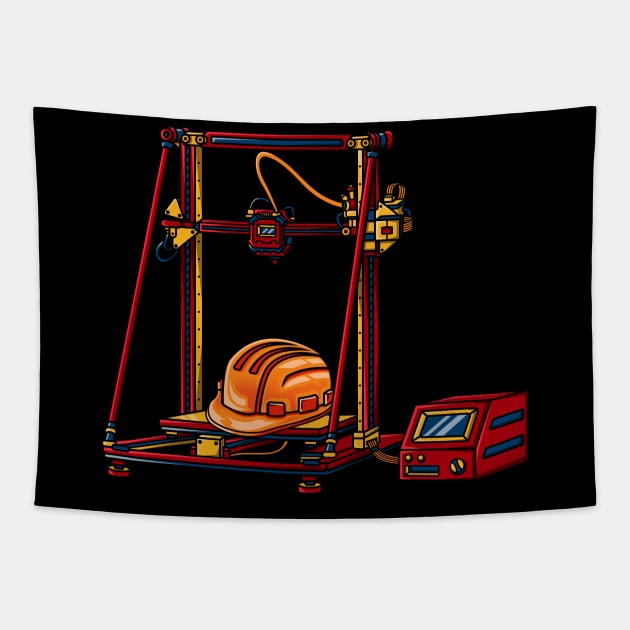 3D Printer #6 Made By Engineer Tapestry by Merch By Engineer