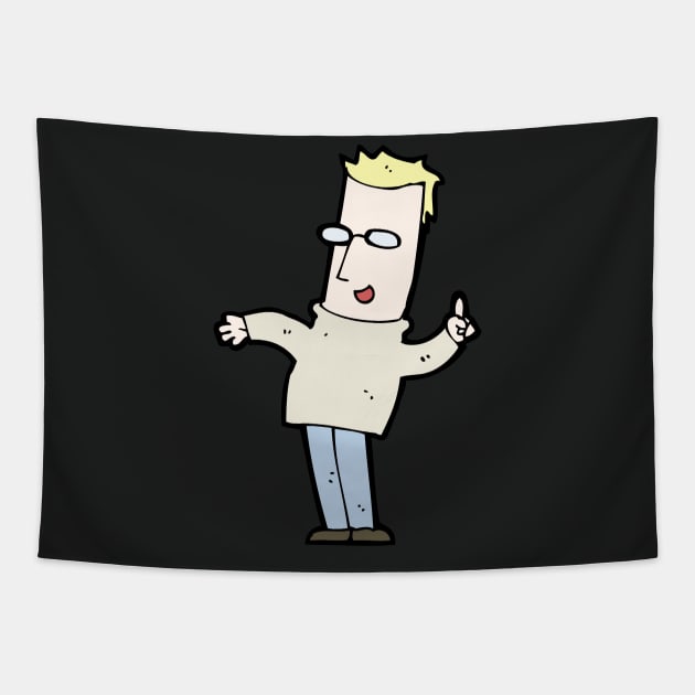 Cartoon Cool Guy Tapestry by GBDesigner