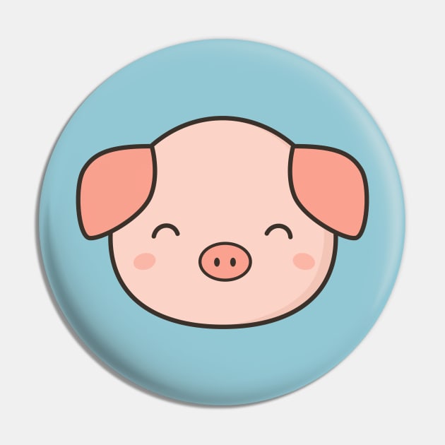 Kawaii Cute Pig Pin by happinessinatee