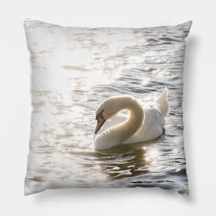 Fairytale Swimming Swan Pillow