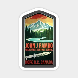 John J Rambo Wilderness Survival School Magnet