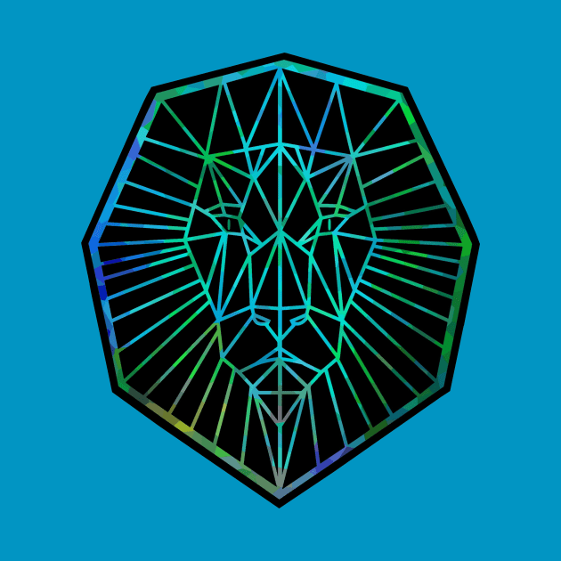 GEOMETRIC Lion Face by SartorisArt1