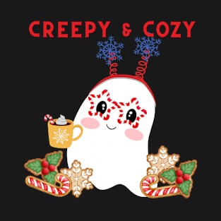 Creepy & Cozy Holiday Winter Ghost T-Shirt