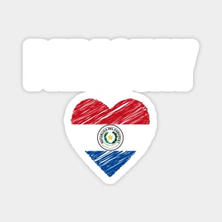 Paraguay flag, Paraguay heart Magnet
