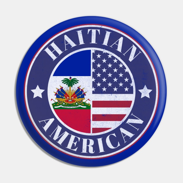 Proud Haitian-American Badge - Haiti Flag Pin by Yesteeyear