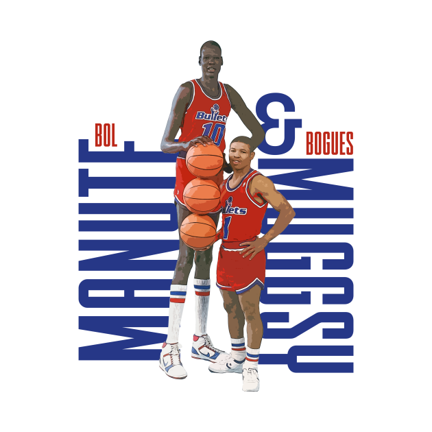 Manute & Muggsy Manute Bol Muggsy Bogues Washington TShirt TeePublic