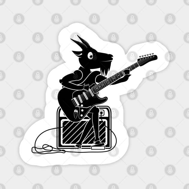 Goat Playing Guitar Magnet by mailboxdisco