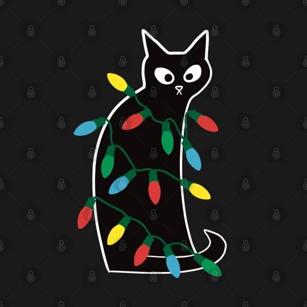 Christmas Lights Cat by HouseofRoc