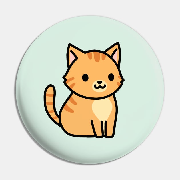Orange Tabby Cat Pin by littlemandyart