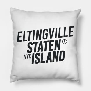 Eltingville, Staten Island - Modern Cursive Minimal Design - New York Pillow