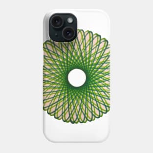 Spirograph Green Gingham-esque Pattern 2 Phone Case