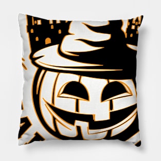 Halloween Pumpkin City Pillow