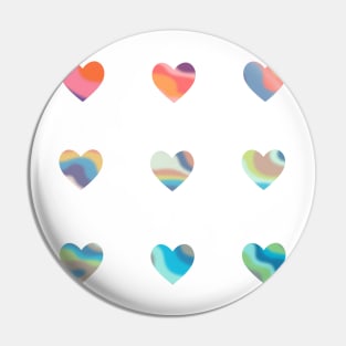 Mini Swirly Hearts Sticker Pack Pin
