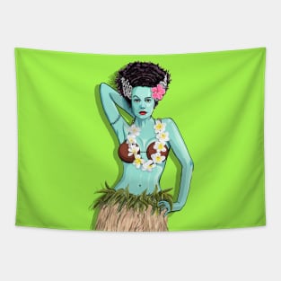 Tiki Hula Bride Tapestry