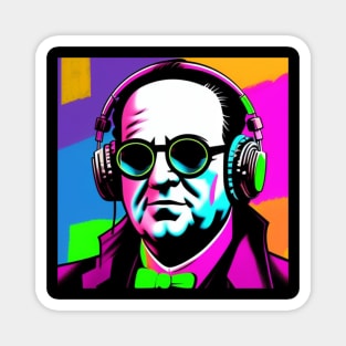 Big Daddy Dollas Pop Art Retro Headphones Magnet