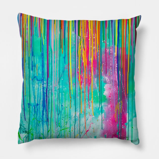 Rainbow Tears Pillow by JJ Barrows 