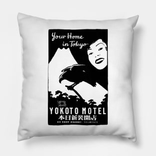 Vintage Tokyo Fuji Motel Pillow