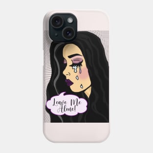 Leave Me Alone - Pop Art Crying Girl Phone Case