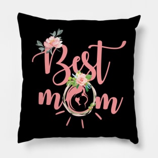 'Best Mom Ever' Fantastic Mother's Day Floral Gift Pillow