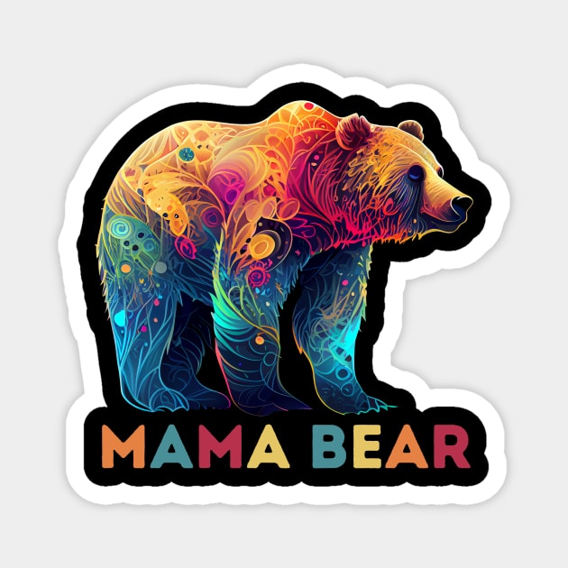 Mama Bear Abstract Design Magnet by The WYLD Tribe