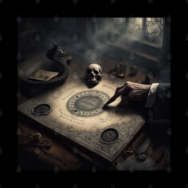 Séance of Spirits: An Ouija Board-Inspired Art Piece by Haunted History Chronicles