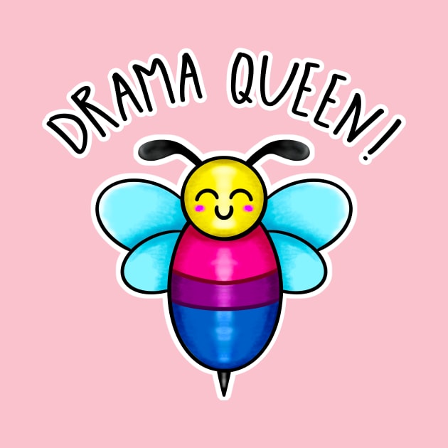Kawaii LGBT Drama Queen. Bisexual Pride Flag by bolincradleyart