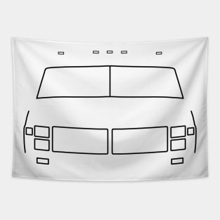 Classic 1986 Fleetwood Bounder RV black outline graphic Tapestry