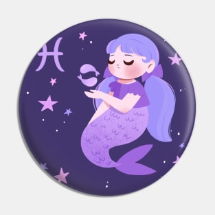 Pisces Mermaid Pin