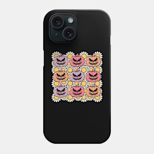 Funny Hippie Flower Pumpkin Halloween Gift Phone Case