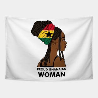 Proud Ghanaian Woman, Ghana Flag, African Tapestry