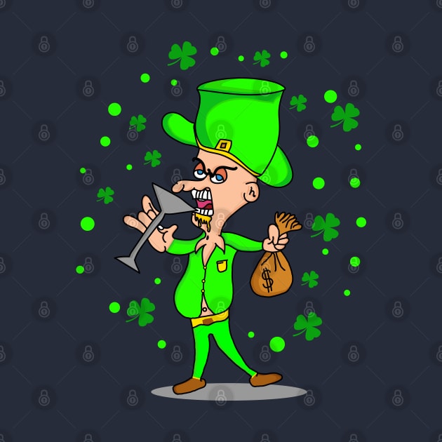 Happy st Patrick's day funny design gift by Art with bou
