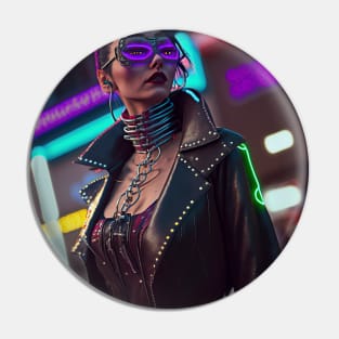 Steampunk Beauty with Futuristic Cityscape - Ultra Realistic Pin