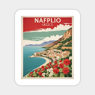 Nafplio Greece Tourism Vintage Poster Magnet