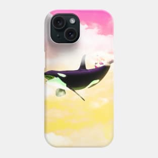 WHALE SWIMMING IN THE SKY Phone Case