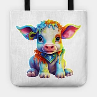 Rainbow Baby Cow Tote