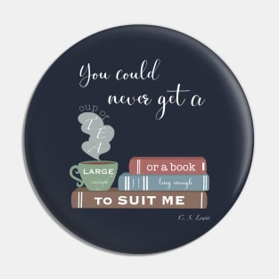 Tea and Books Pin