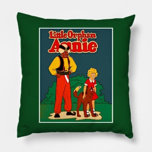 Little Orphan Annie Cartoon Comic Abstract Print Pillow