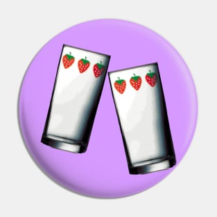 Nana strawberry glasses - Pixel Art #004 Pin