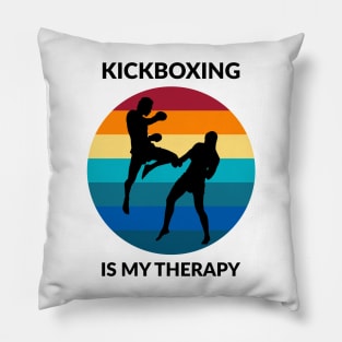 Kickboxing Is My Therapy Retro Vintage Sparring Pillow