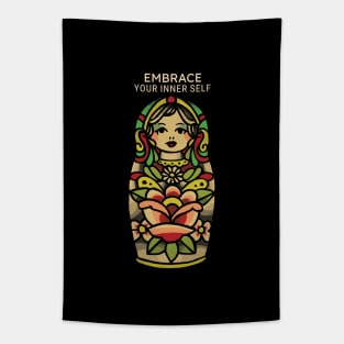 Old-Fashioned Doll Embrace your inner self Tapestry