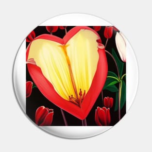 Digital Tulip Bulb Blossoms Pin