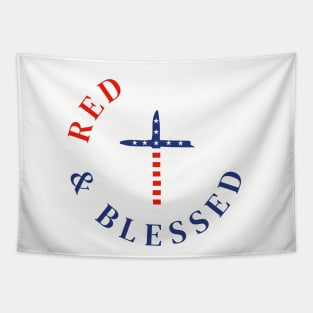 Red White And Blessed Tapestry