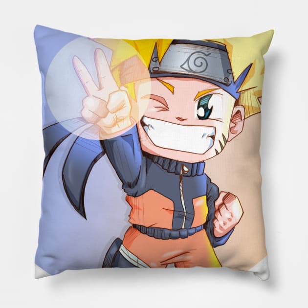 Anime Ninja Boy Pillow by MorenoArtwork
