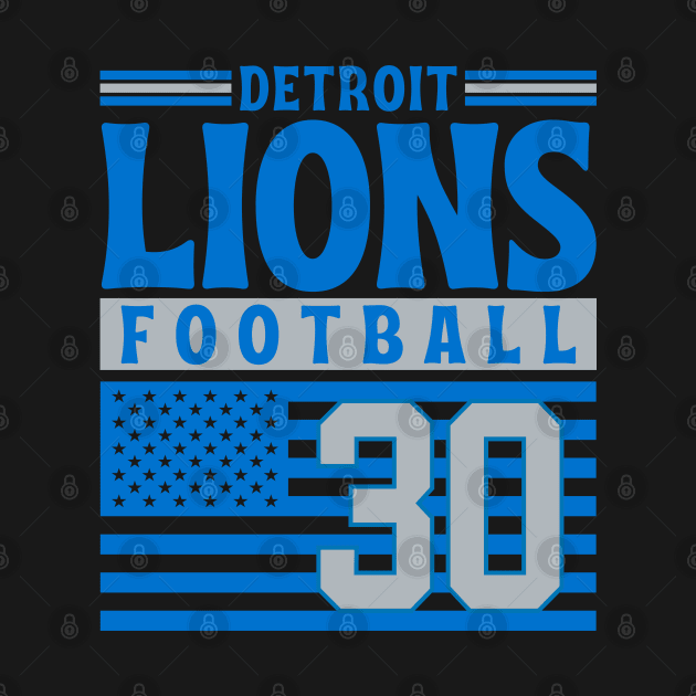 Detroit Lions 1930 American Flag Football by Astronaut.co