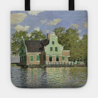 Houses by the Bank of the River by Claude Monet Tote