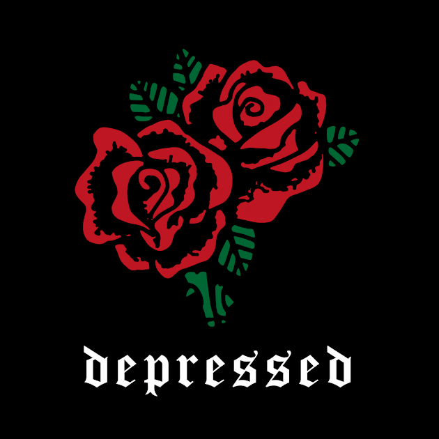 Depressed Soft Grunge Aesthetic Red Rose Flower Gift by Alex21