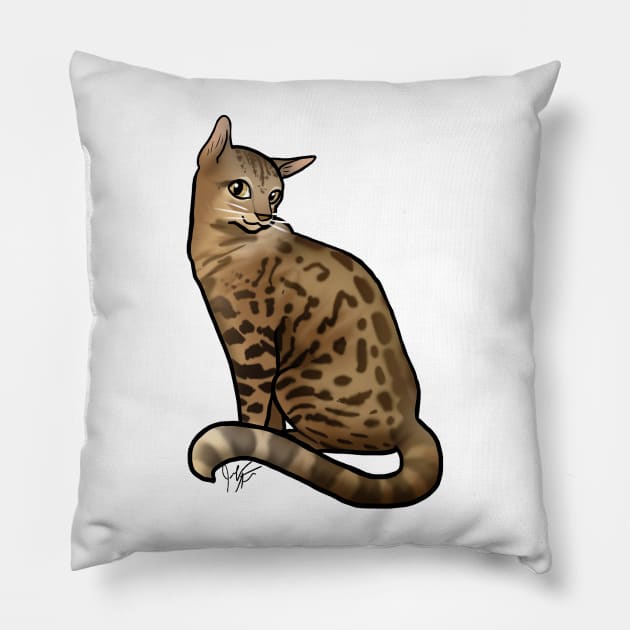 Cat - Bengal - Spotted Pillow by Jen's Dogs Custom Gifts and Designs